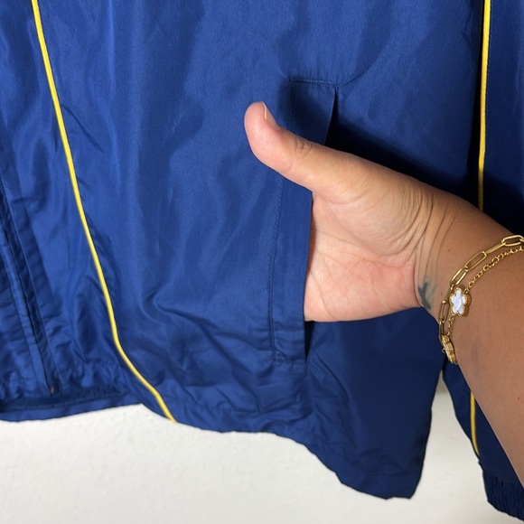 Vintage Converse All Star Zip Up Windbreaker Jacket Blue Yellow size XL - Picture 6 of 11